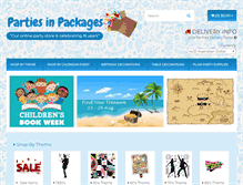 Tablet Screenshot of partiesinpackages.com.au